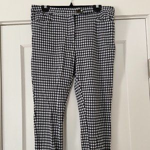 Anthropologie Black Checkered Pants